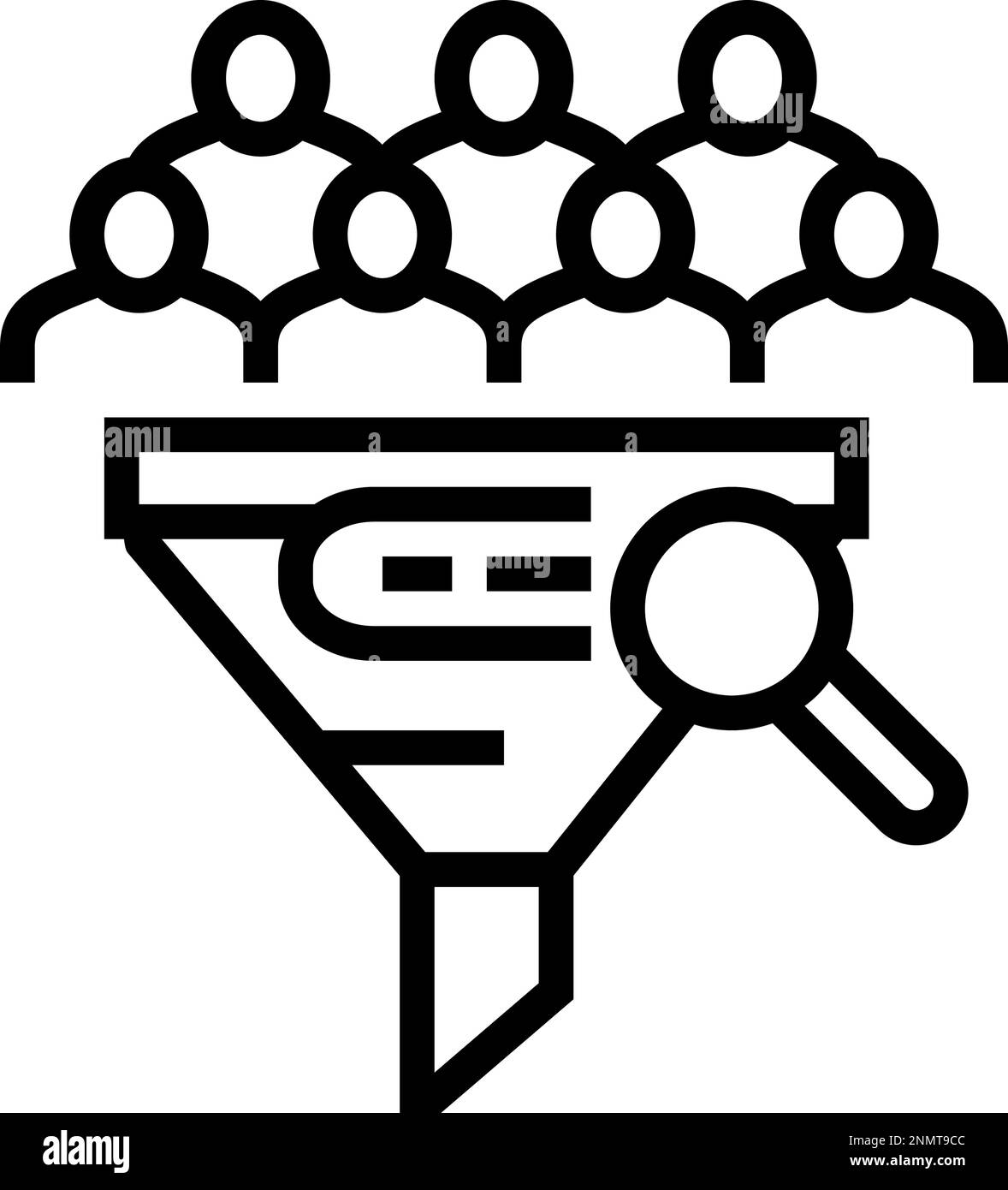 lead qualification line icon vector illustration Stock Vector Image