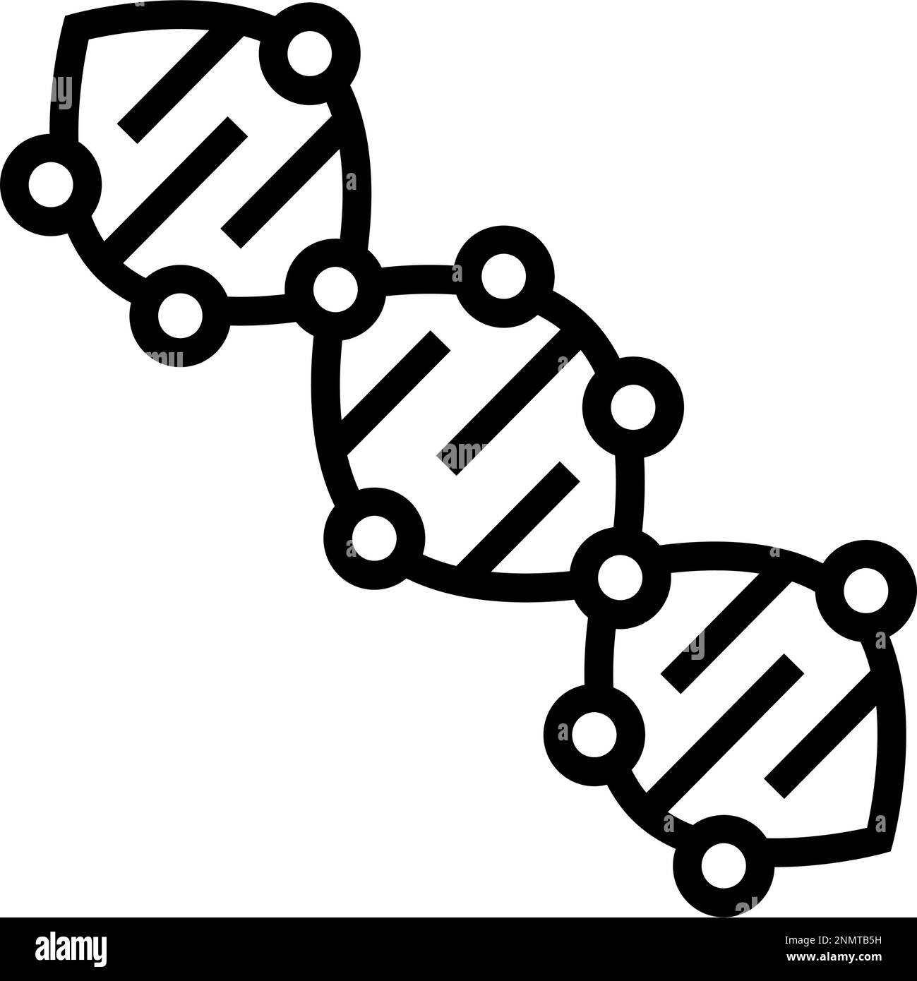 dna molecular structure line icon vector illustration Stock Vector ...