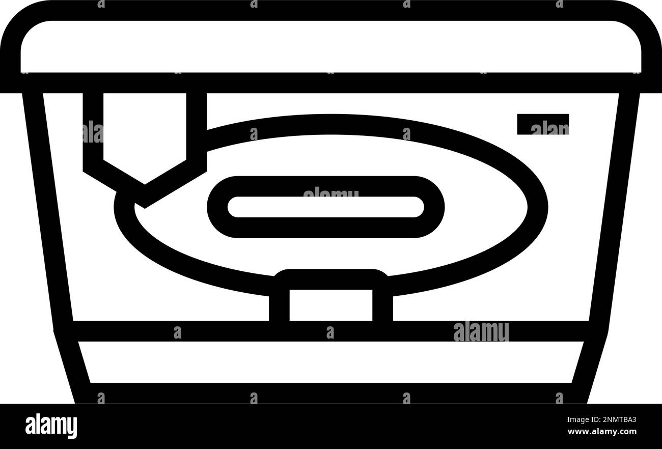 cream cheese milk product line icon vector illustration Stock Vector