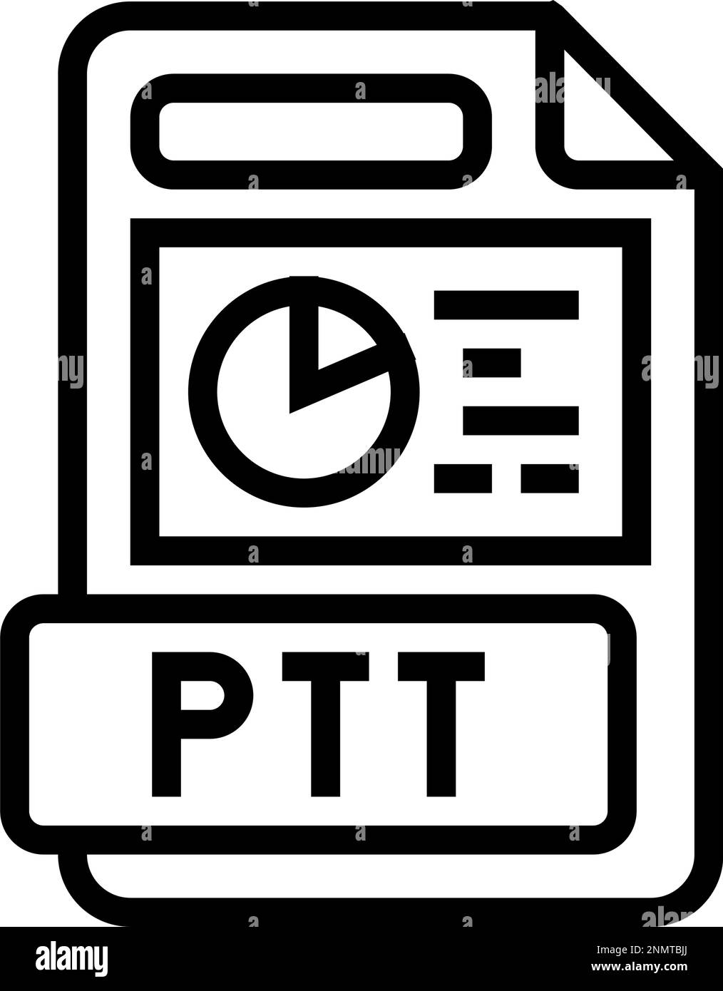 ppt file format document line icon vector illustration Stock Vector ...