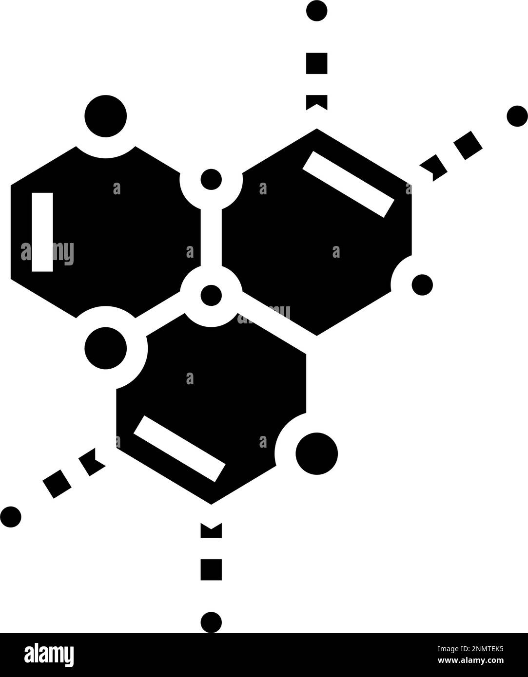 scientific molecular structure glyph icon vector illustration Stock ...