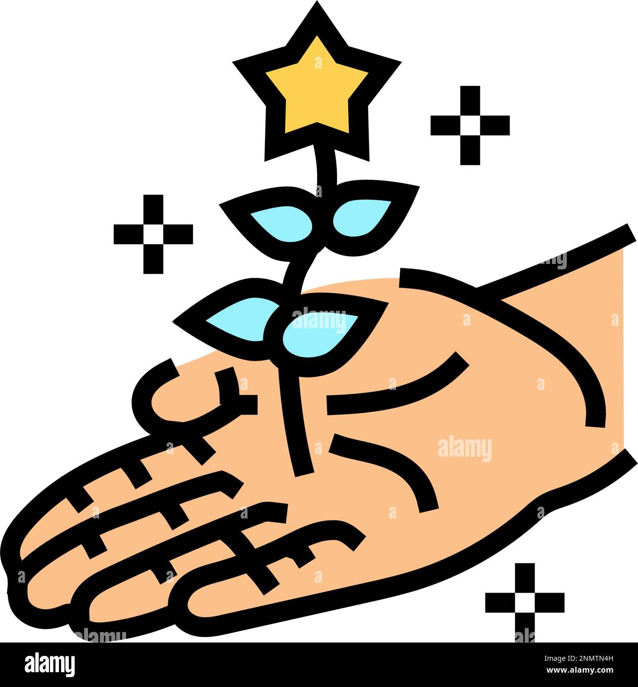 demonstrate positive attitude color icon vector illustration Stock ...