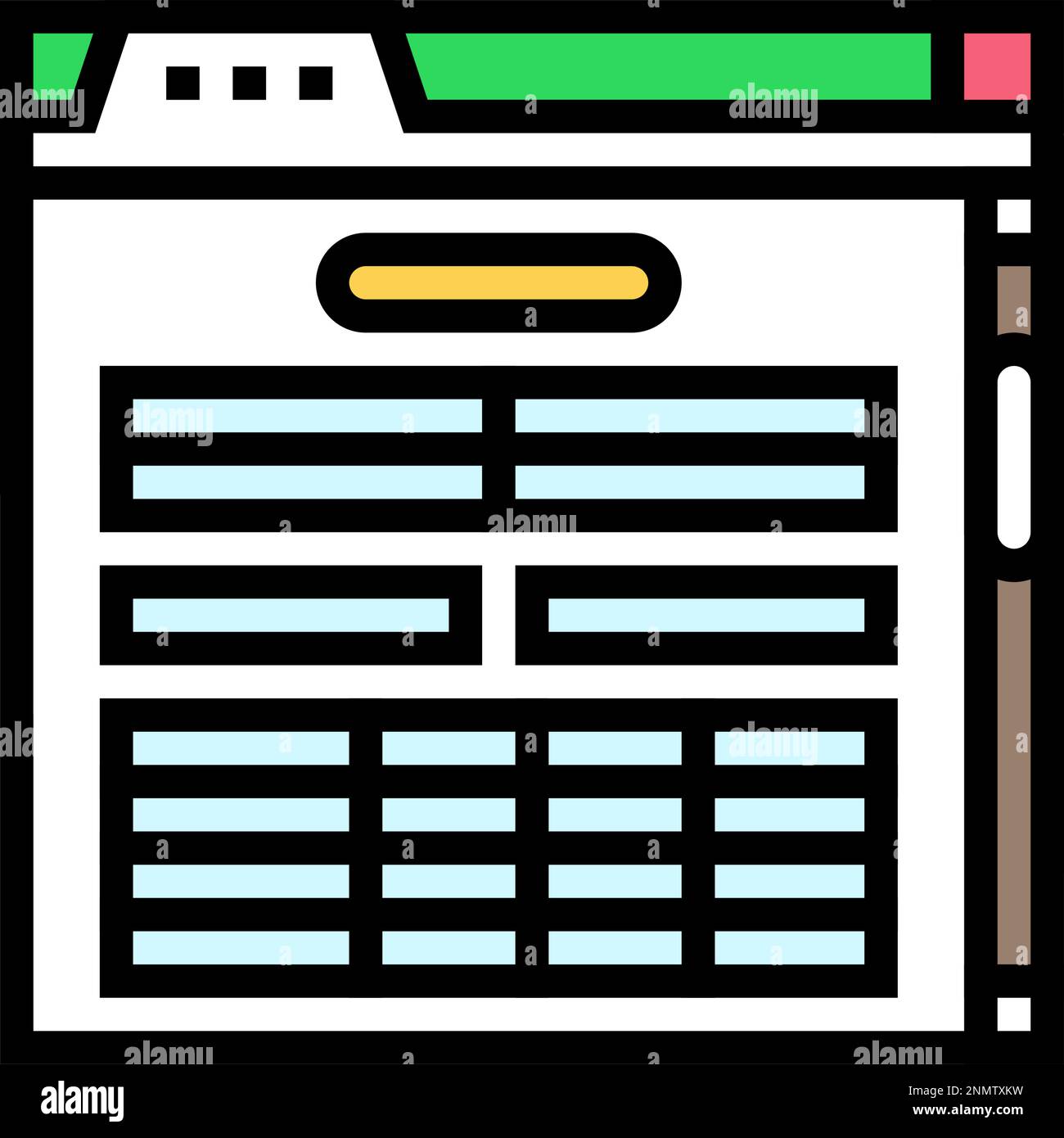 web form document paper color icon vector illustration Stock Vector ...