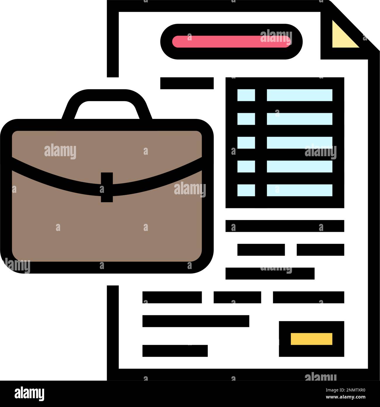 work document file color icon vector illustration Stock Vector Image ...