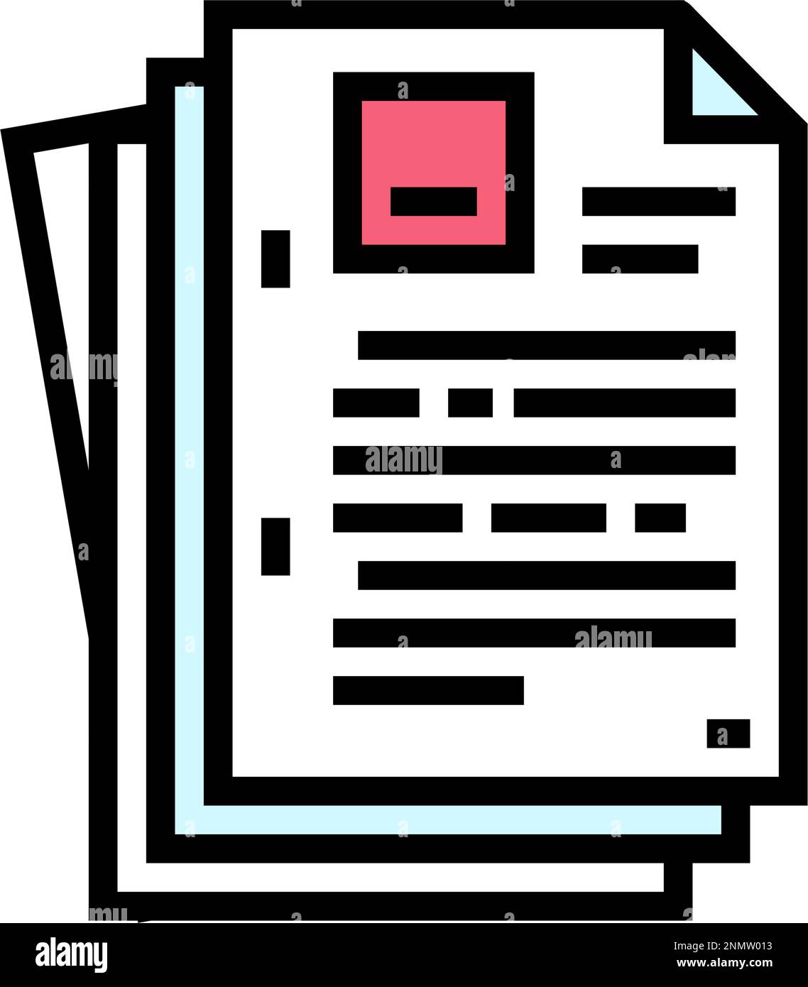 sheet document paper color icon vector illustration Stock Vector Image ...