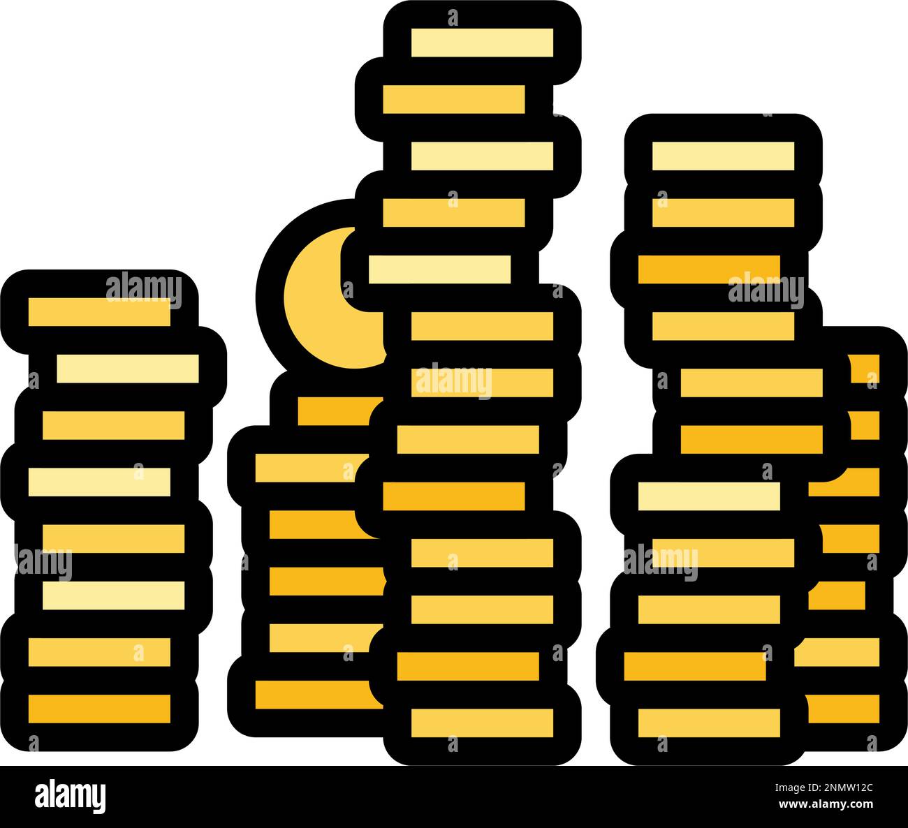stack treasure golden color icon vector illustration Stock Vector Image ...