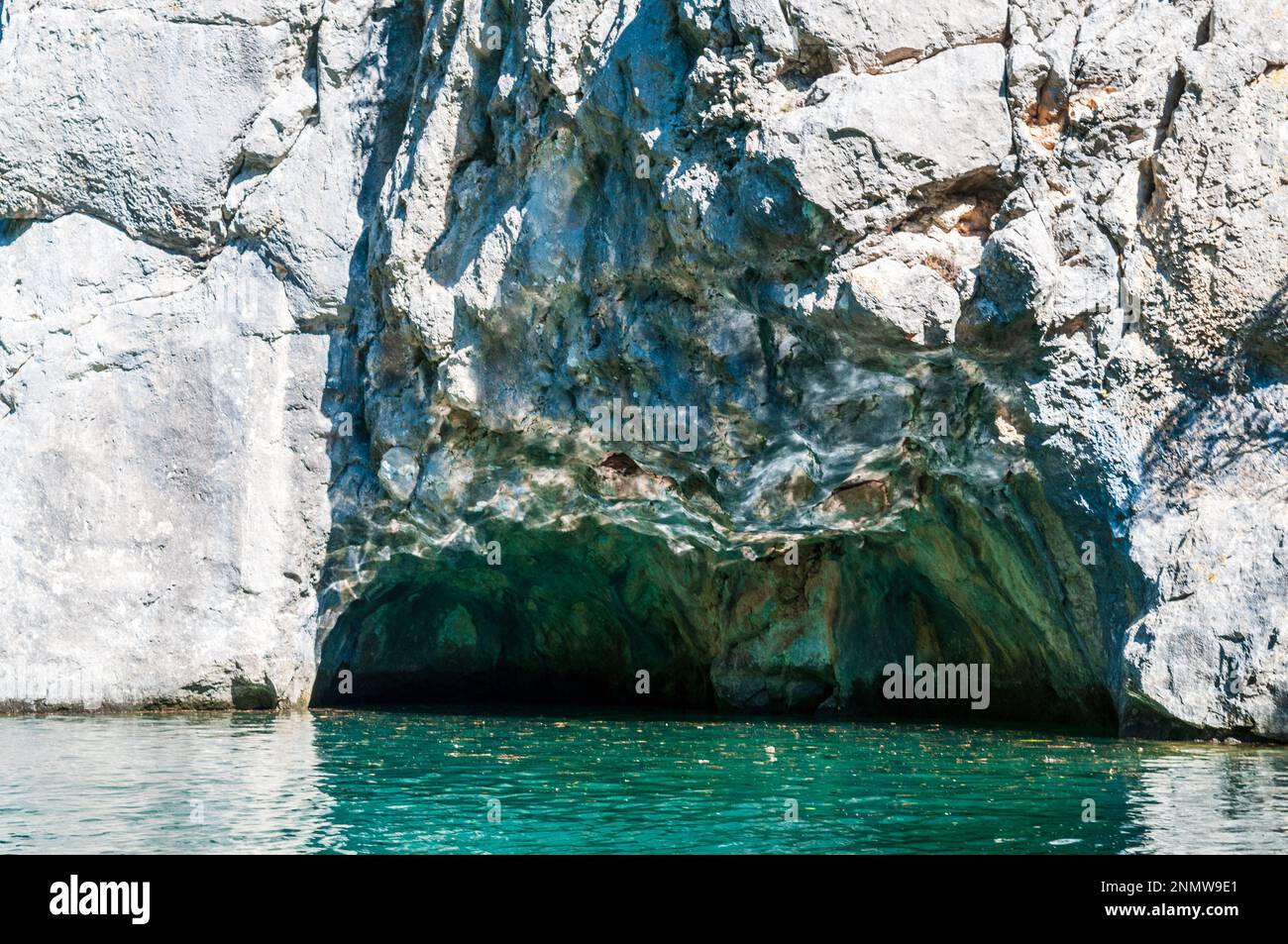 Exterior shot of the Gorges du Verdon, in the French Provence, on a ...