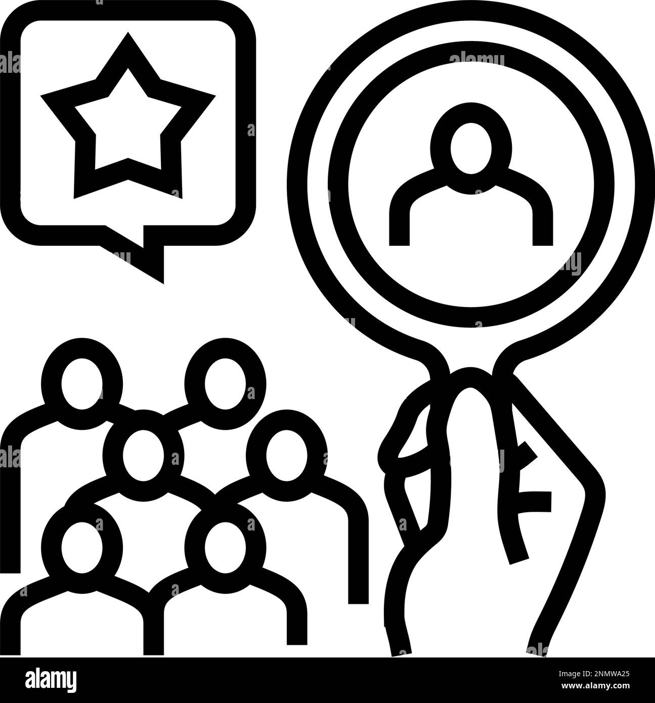 act role model line icon vector illustration Stock Vector Image & Art