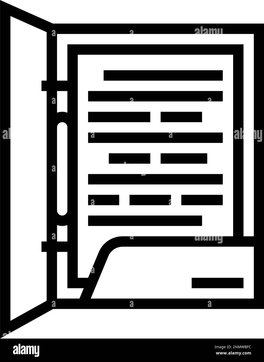 office document file line icon vector illustration Stock Vector Image ...