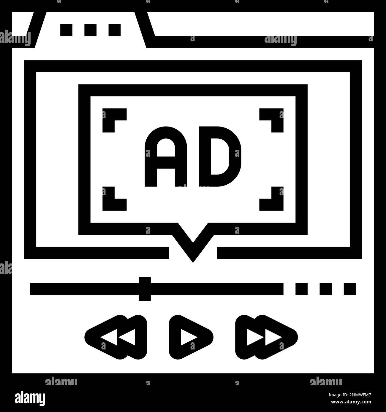 video advertising line icon vector illustration Stock Vector Image ...