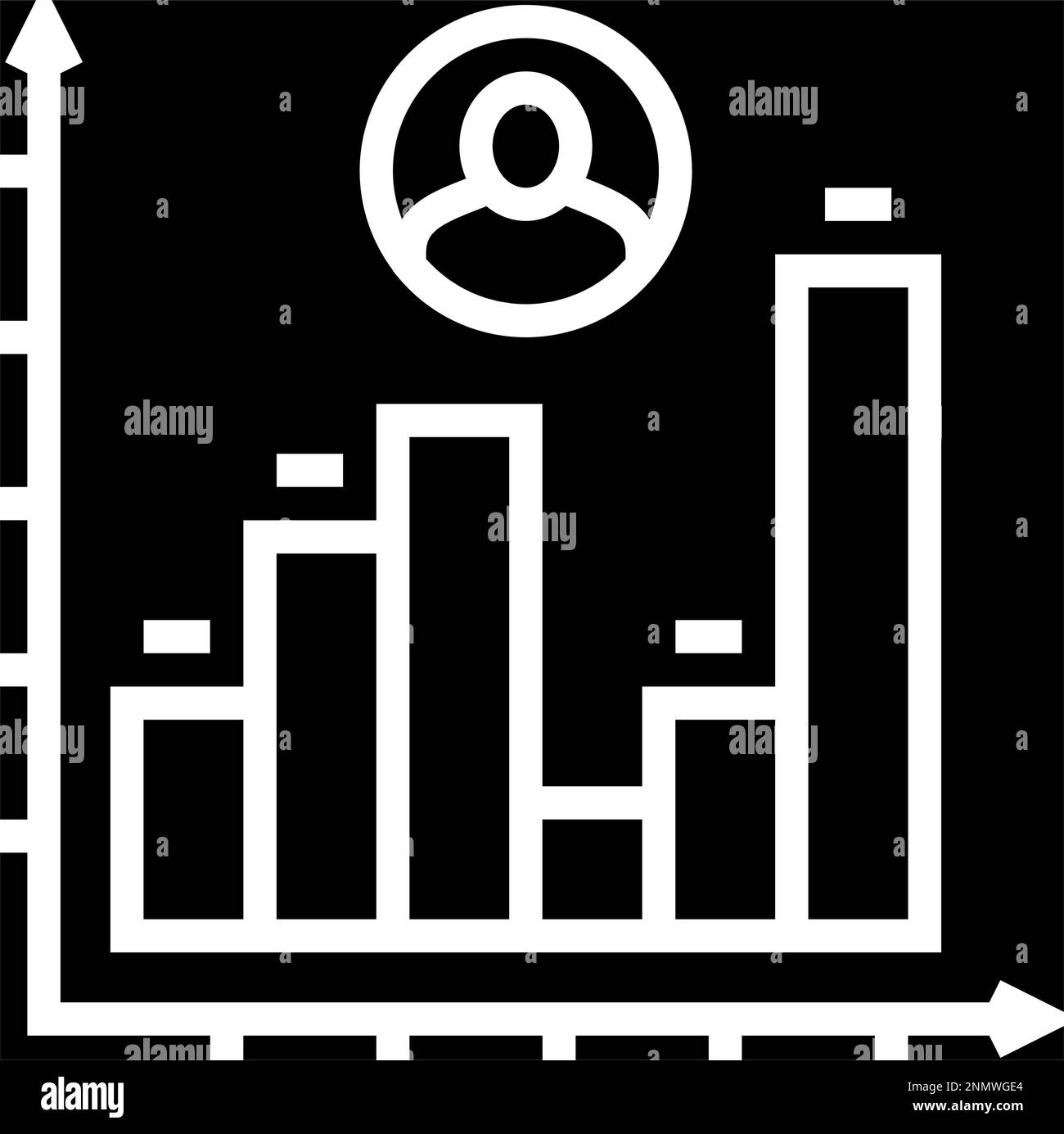 track your progress business glyph icon vector illustration Stock ...