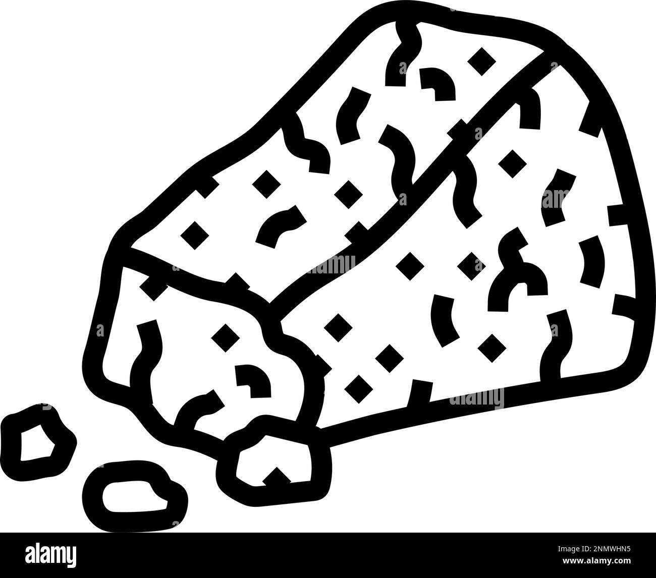 blue cheese food slice line icon vector illustration Stock Vector Image ...