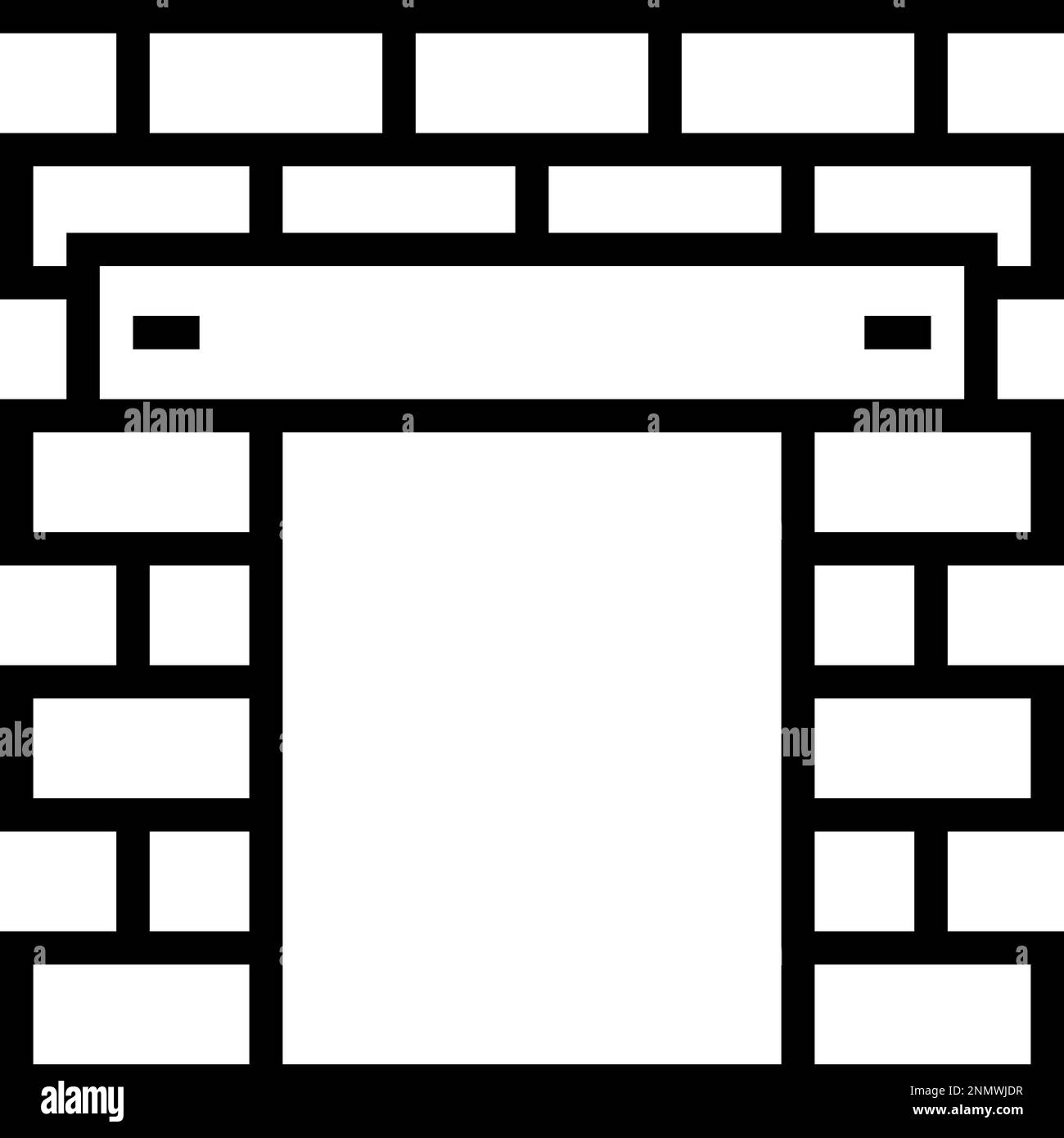 lintel building structure line icon vector illustration Stock Vector ...