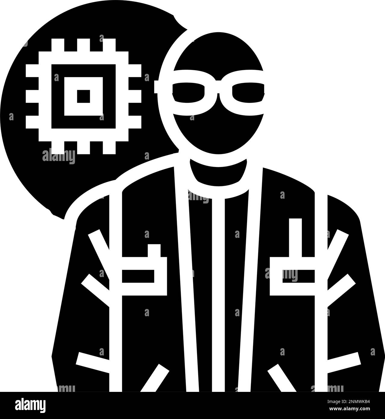 electronics engineer worker glyph icon vector illustration Stock Vector ...