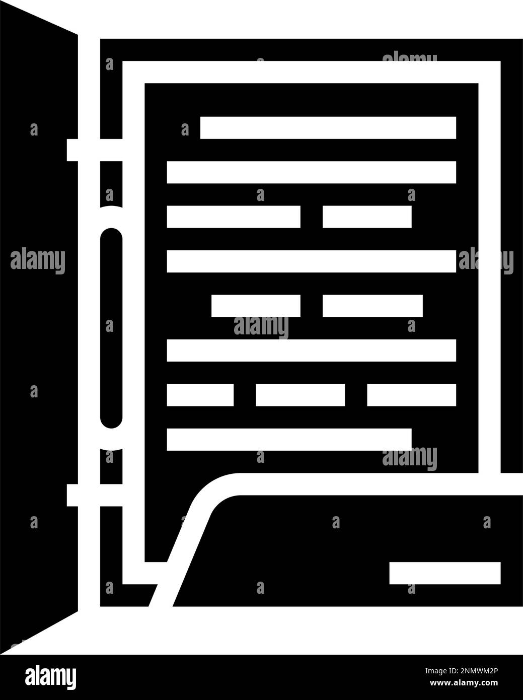 office document file glyph icon vector illustration Stock Vector Image ...