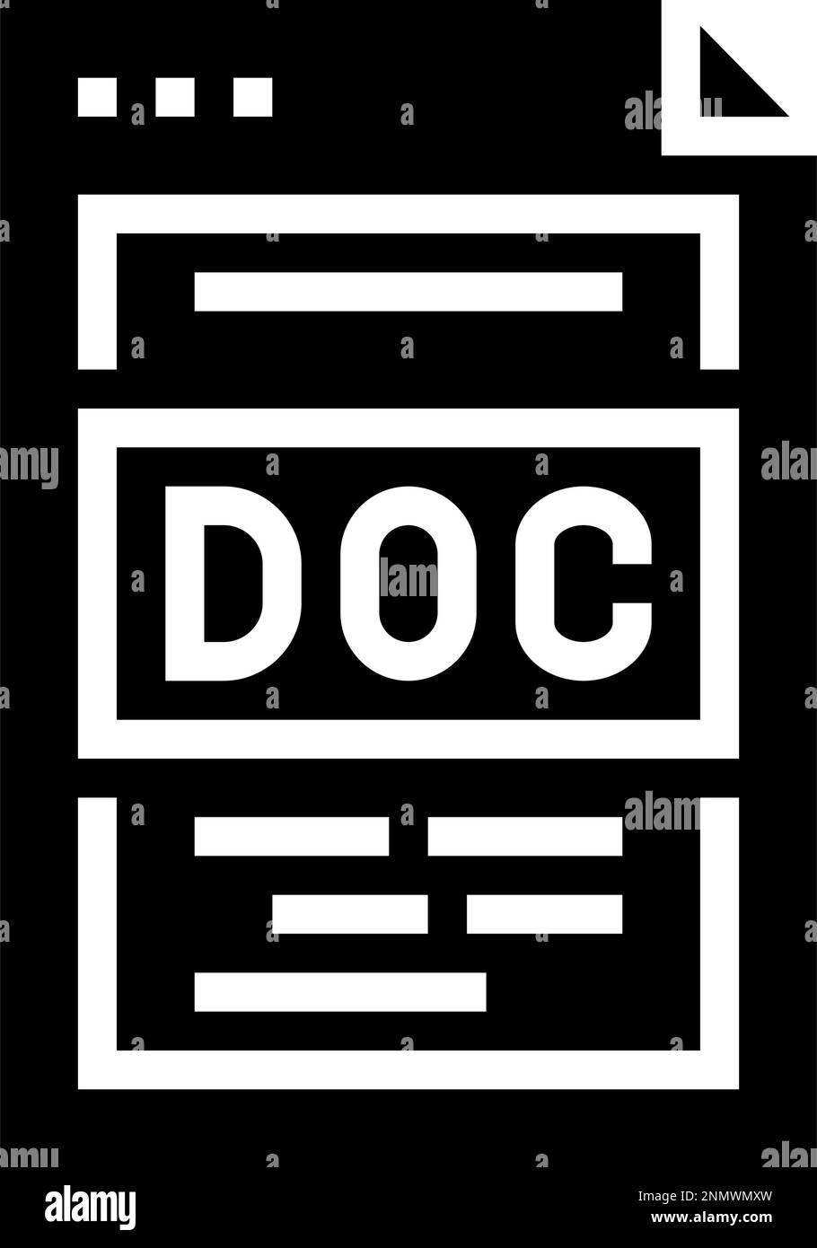 file document glyph icon vector illustration Stock Vector Image & Art ...