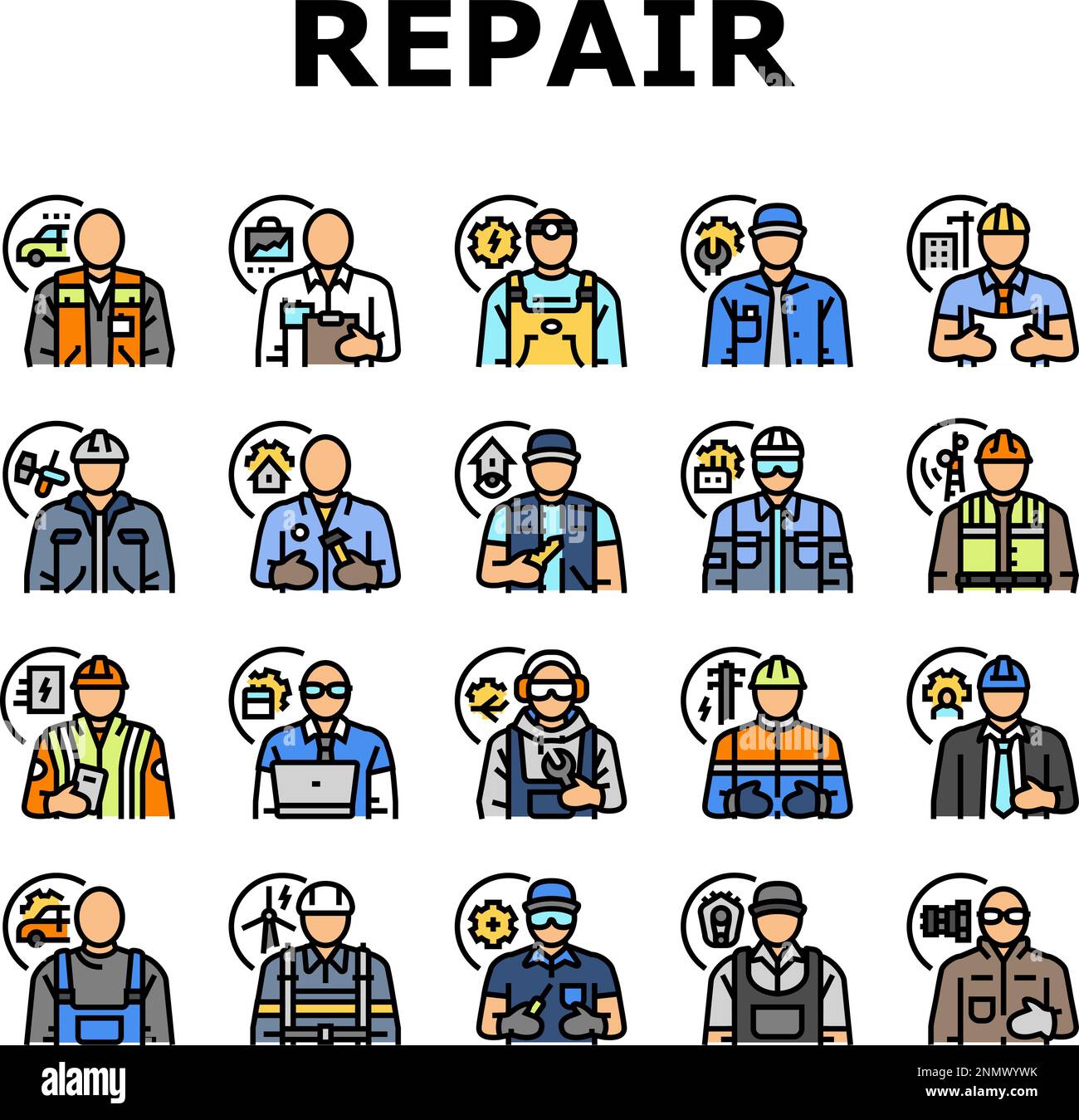 Contractor item Stock Vector Images - Alamy