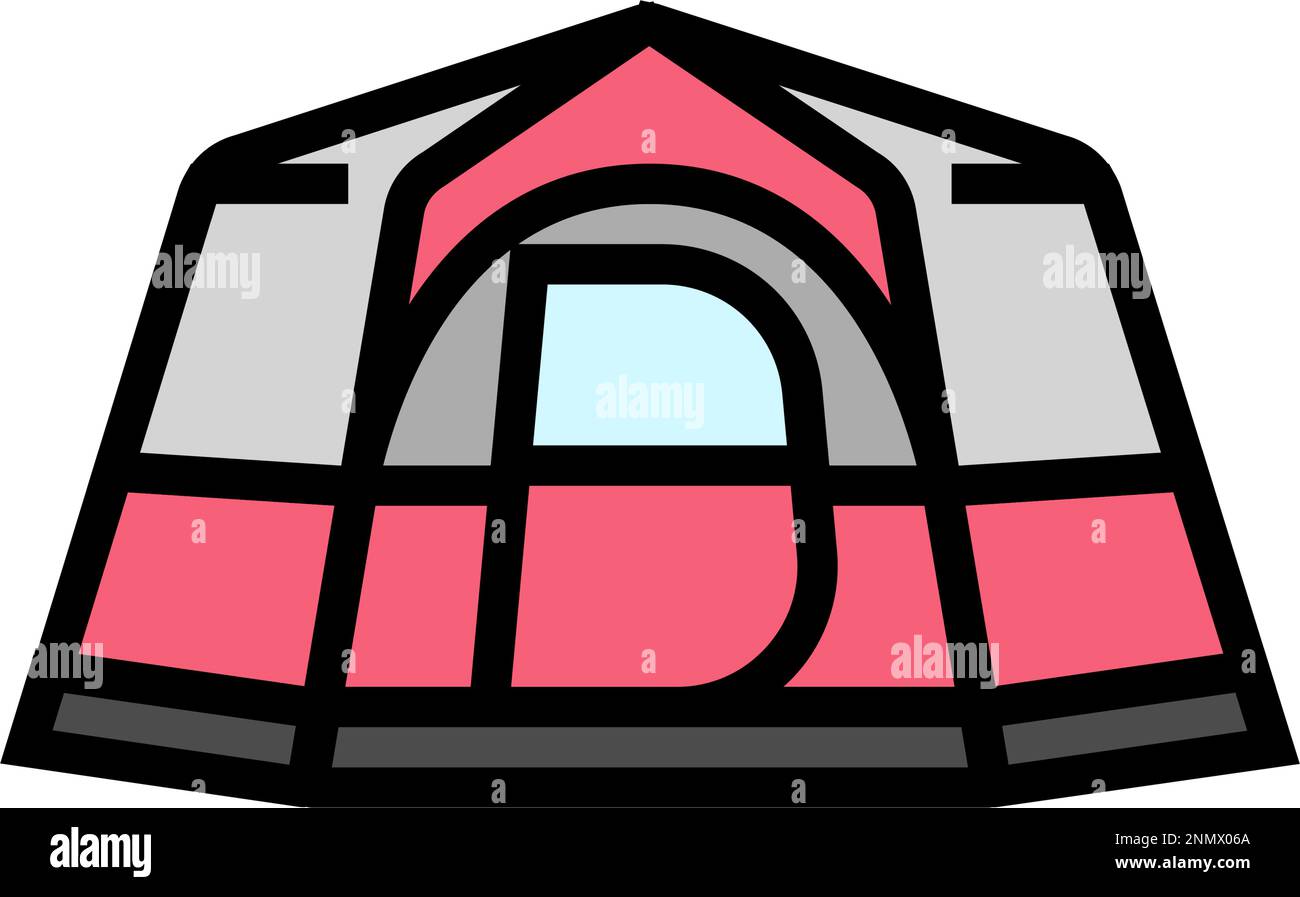 mountain tent vacation color icon vector illustration Stock Vector ...