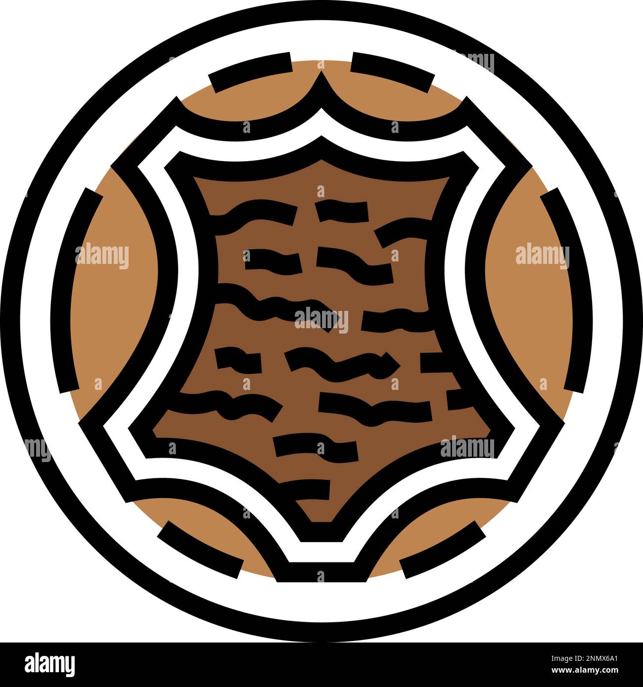 leather fabric textile color icon vector illustration Stock Vector ...