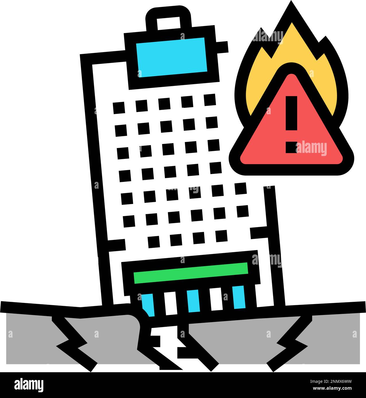 natural crisis color icon vector illustration Stock Vector Image & Art ...