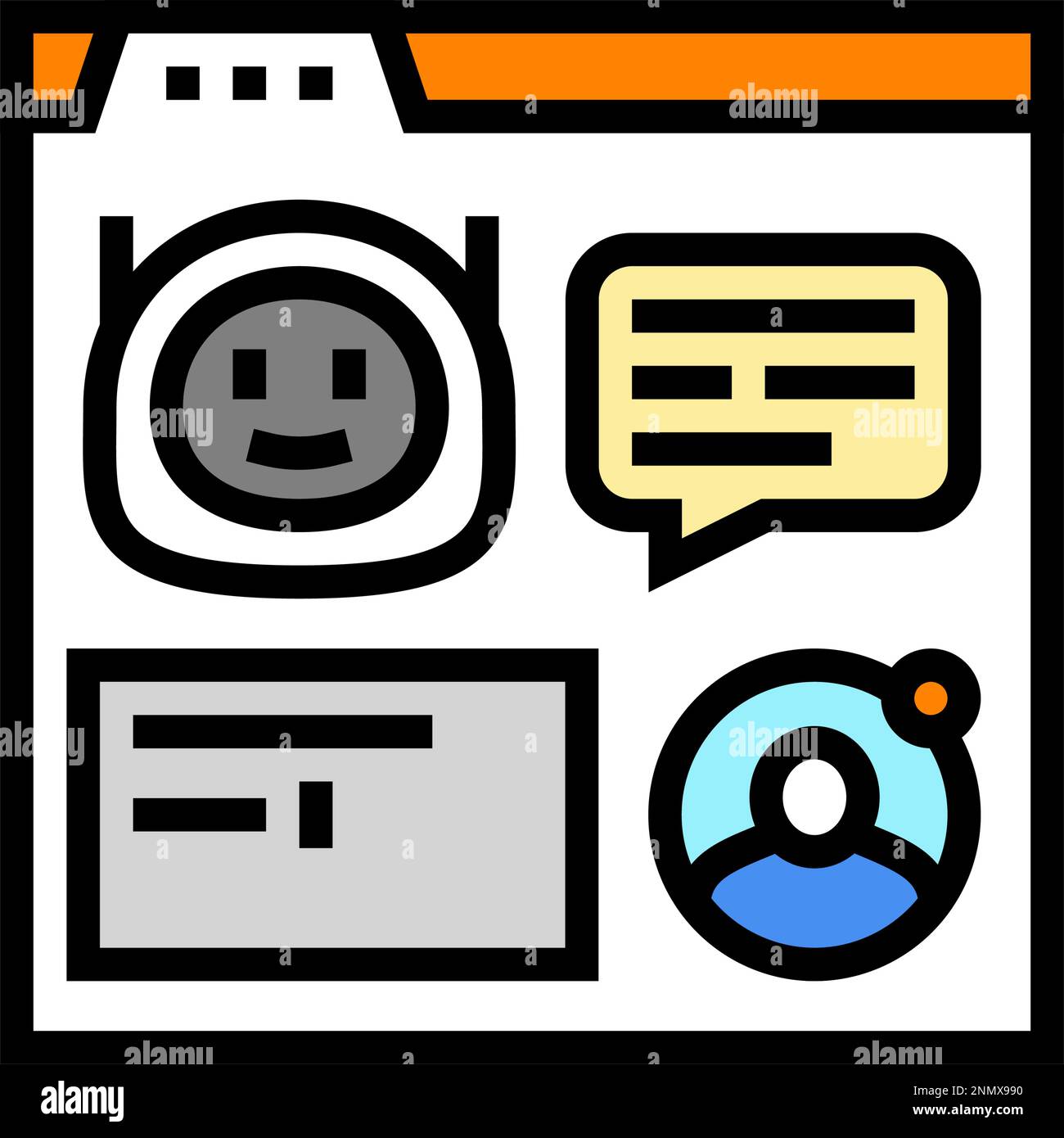 web chat bot color icon vector illustration Stock Vector Image & Art ...
