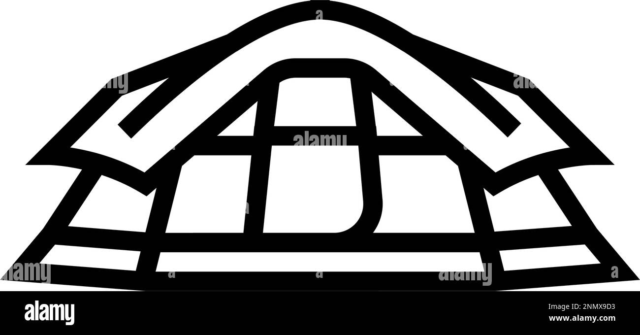 event tent vacation line icon vector illustration Stock Vector Image ...