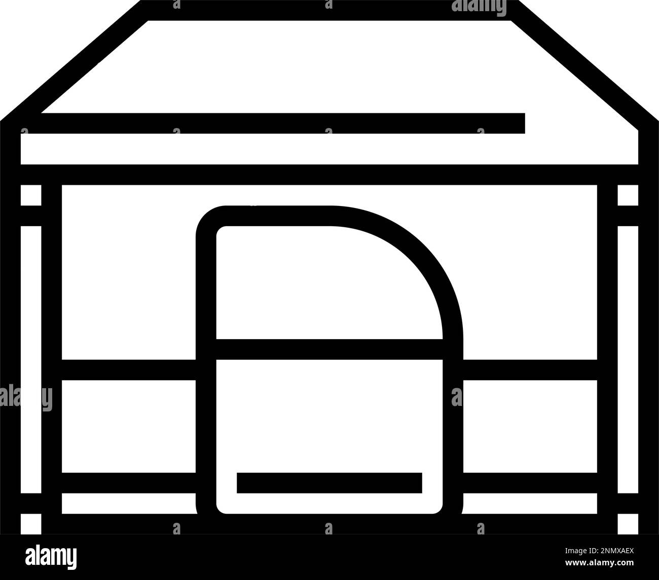tourism tent vacation line icon vector illustration Stock Vector Image ...