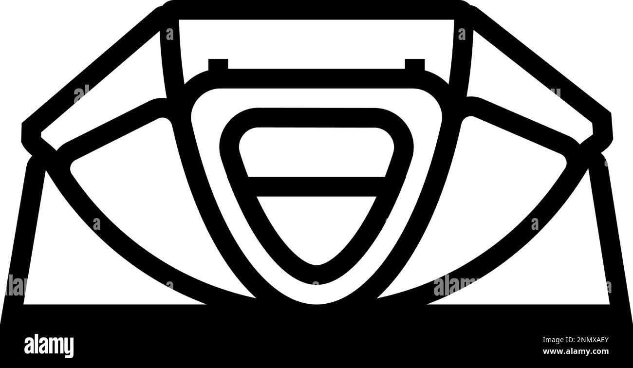 equipment tent vacation line icon vector illustration Stock Vector ...
