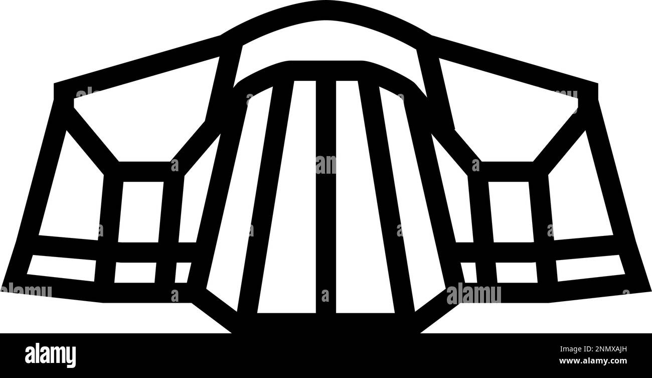 outdoor tent vacation line icon vector illustration Stock Vector Image ...