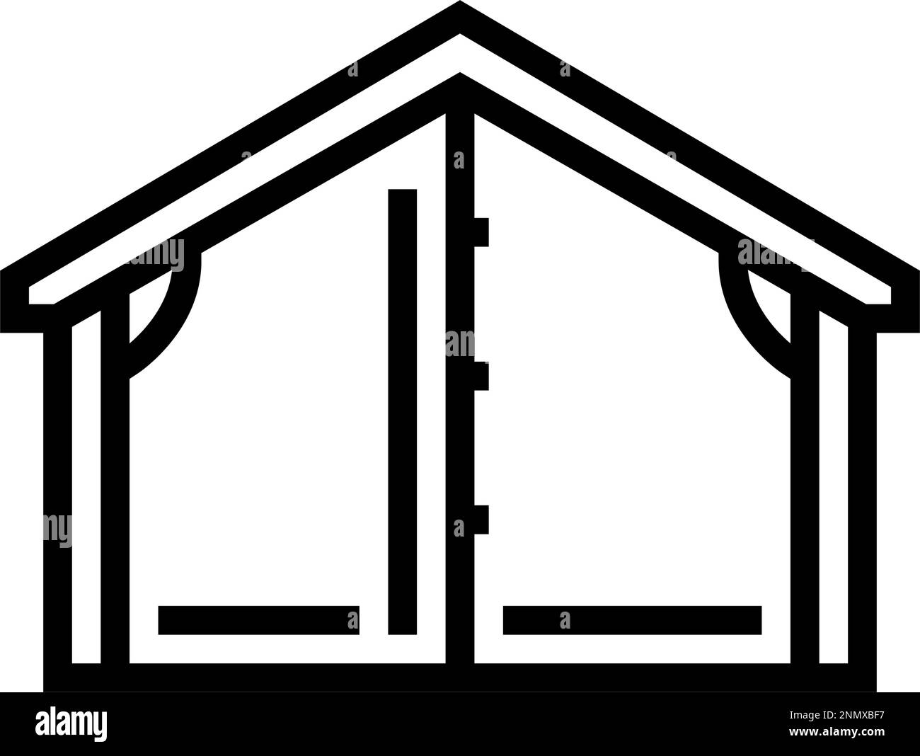 activity tent vacation line icon vector illustration Stock Vector Image ...