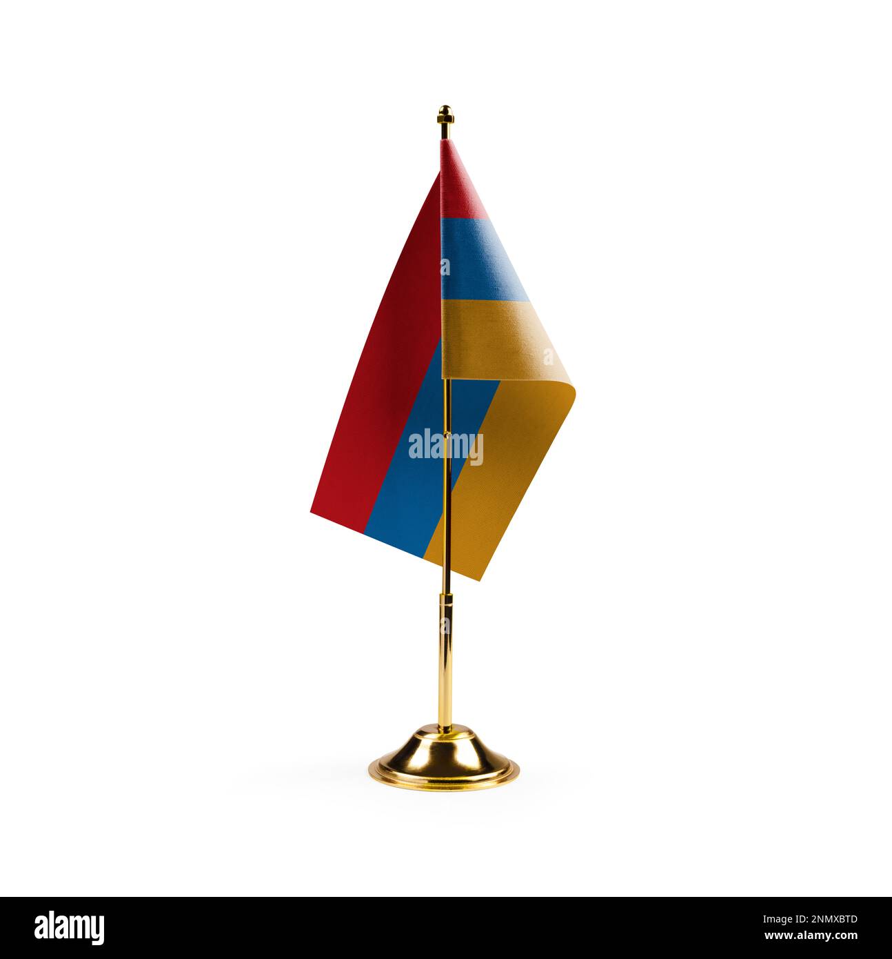 Small national flag of the Armenia on a white background Stock Photo ...