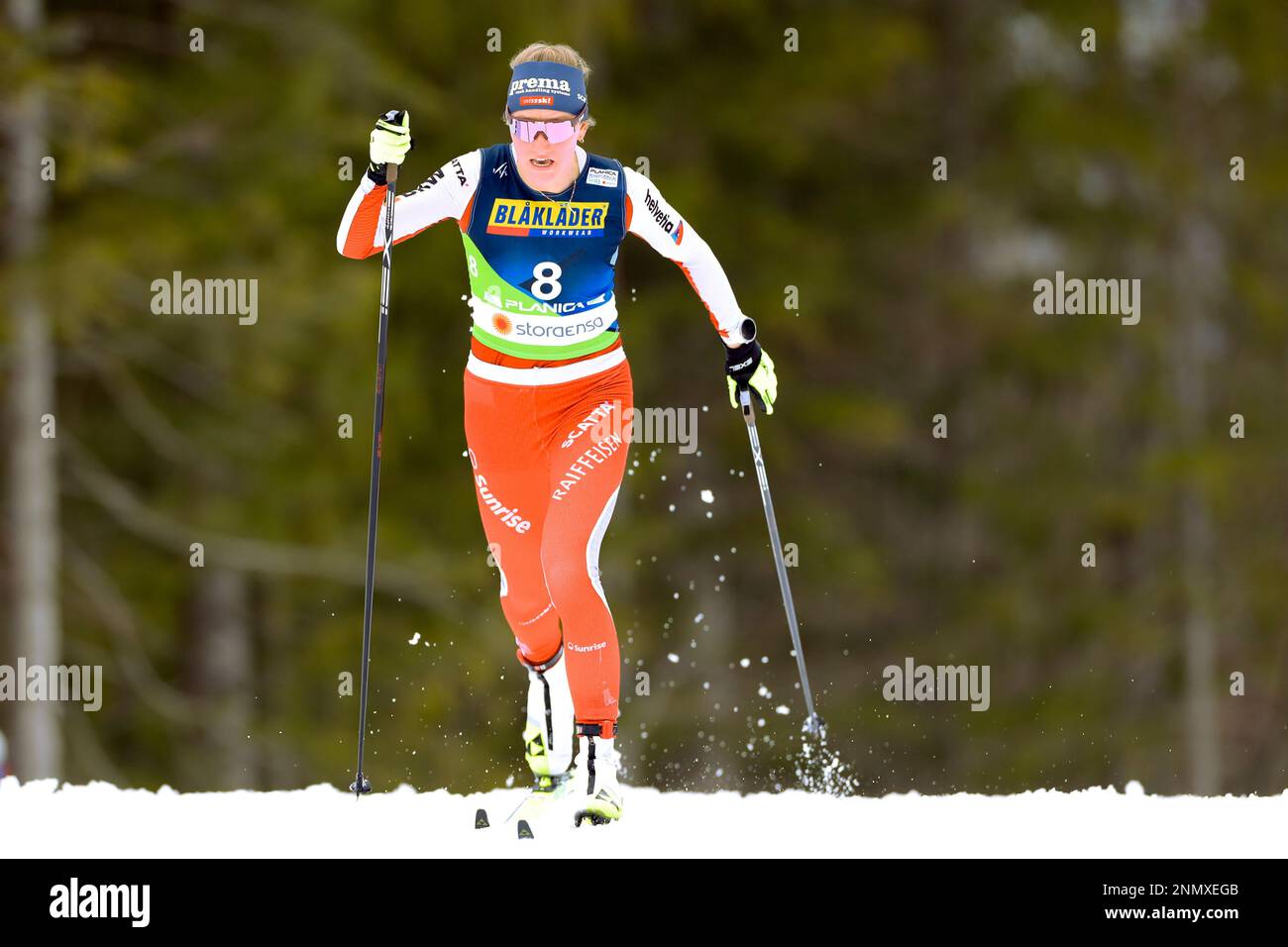 Nordic Ski World Championships FIS. Planica, SLOVENIA on February 23, 2023. Cross Country Sprint Event; Fischer Lea SUI Stock Photo