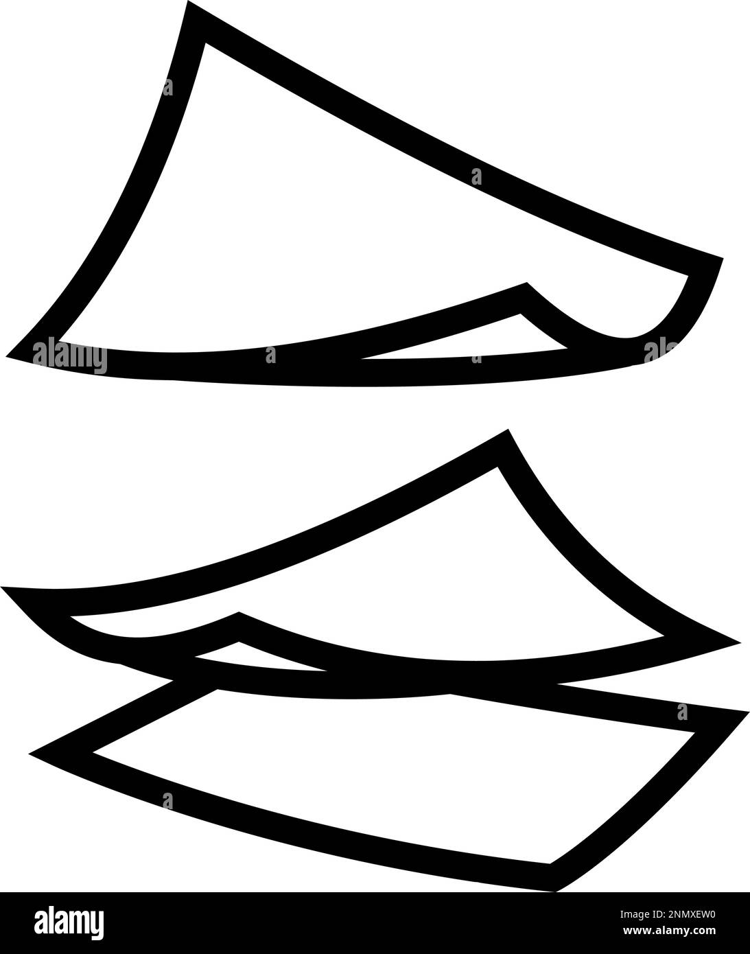 fly paper document line icon vector illustration Stock Vector Image ...