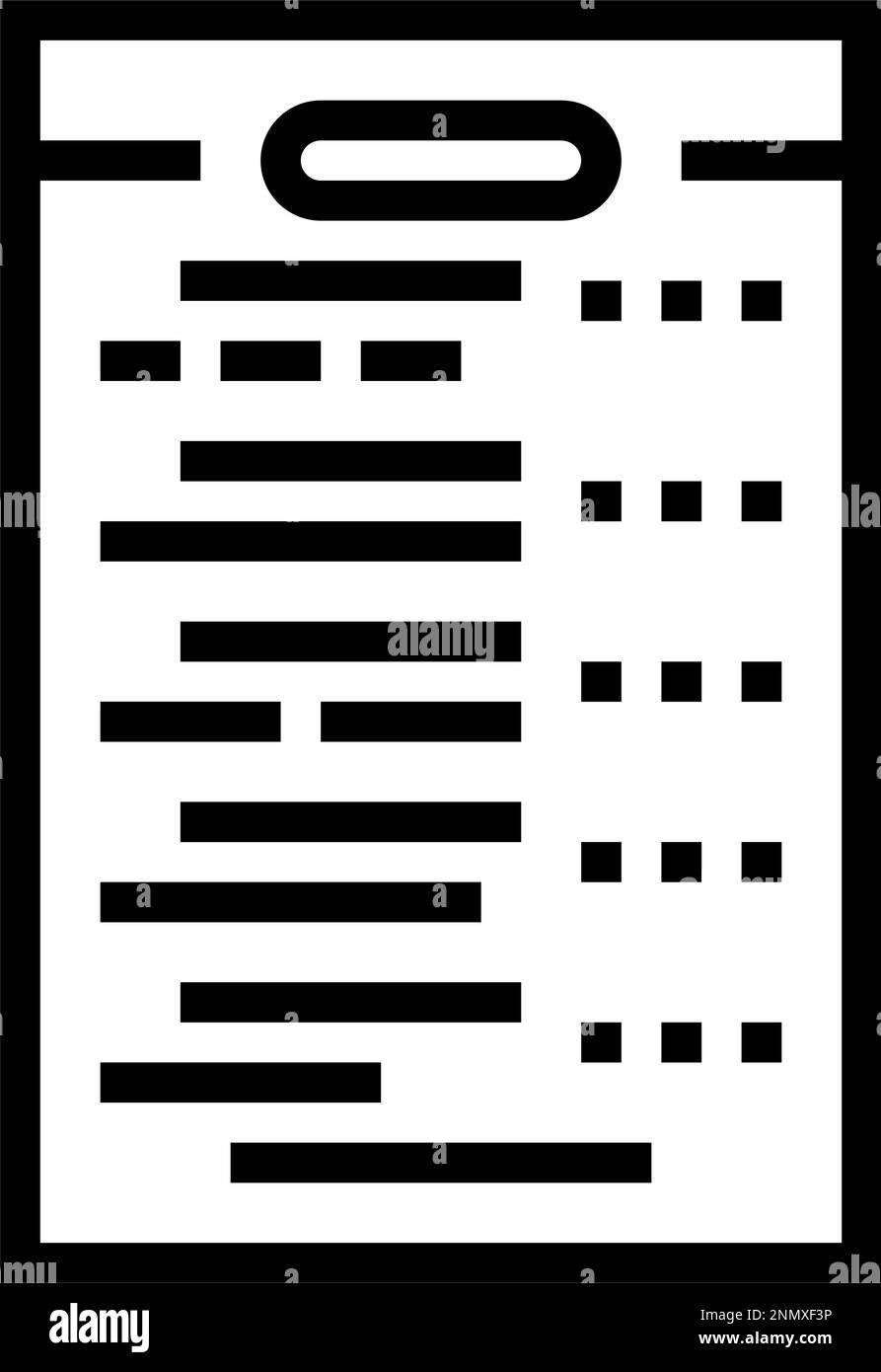 test exam paper document line icon vector illustration Stock Vector ...