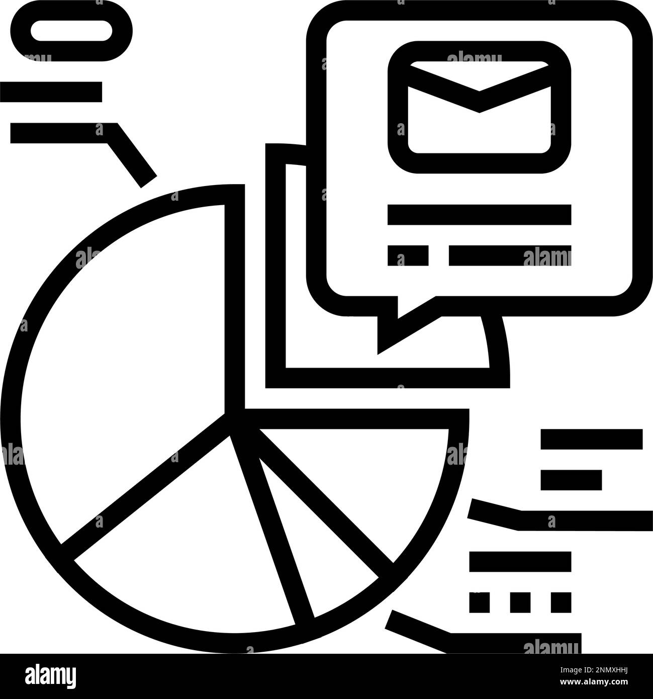 email list segmentation marketing line icon vector illustration Stock ...