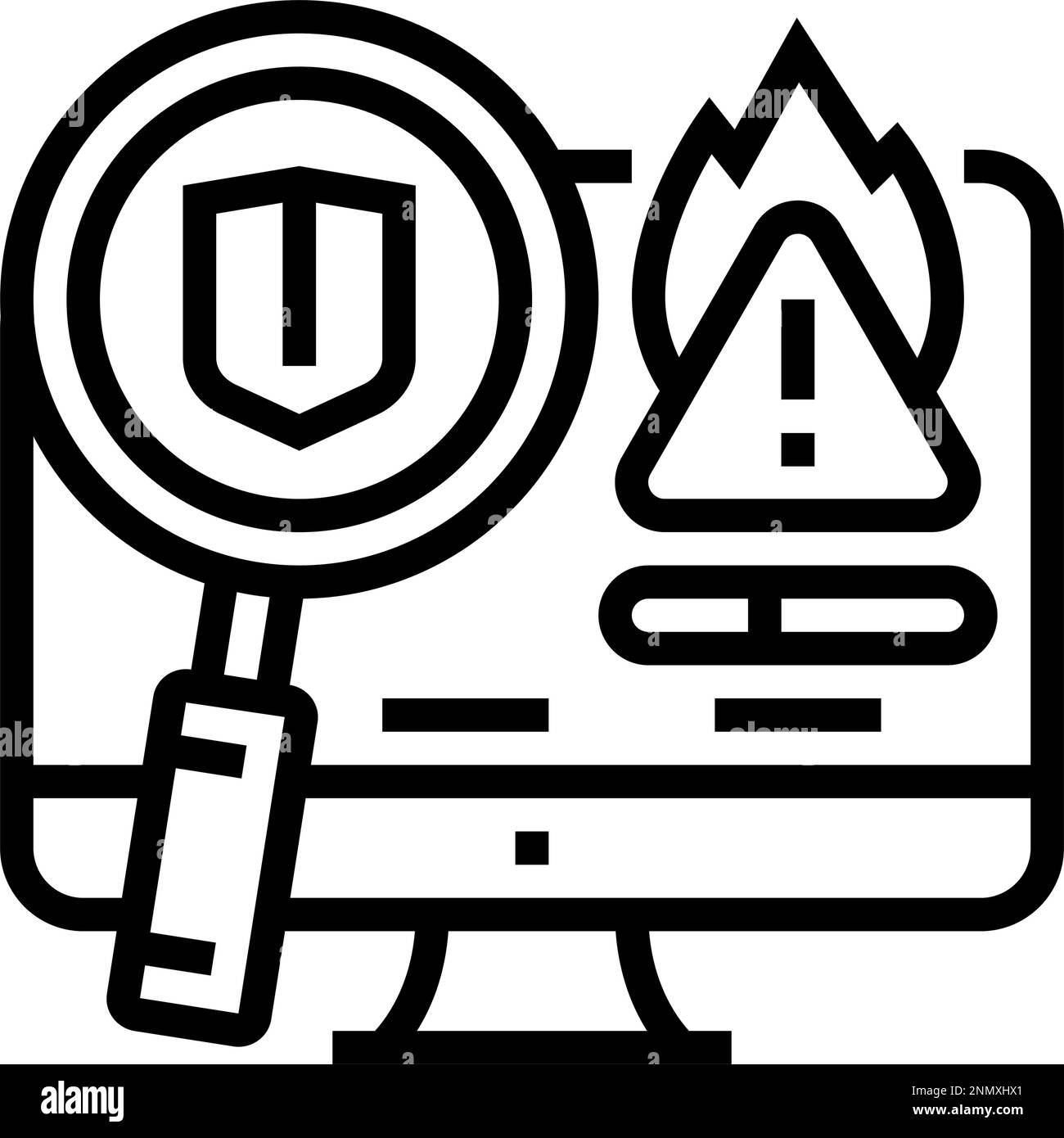proactive crisis management line icon vector illustration Stock Vector ...