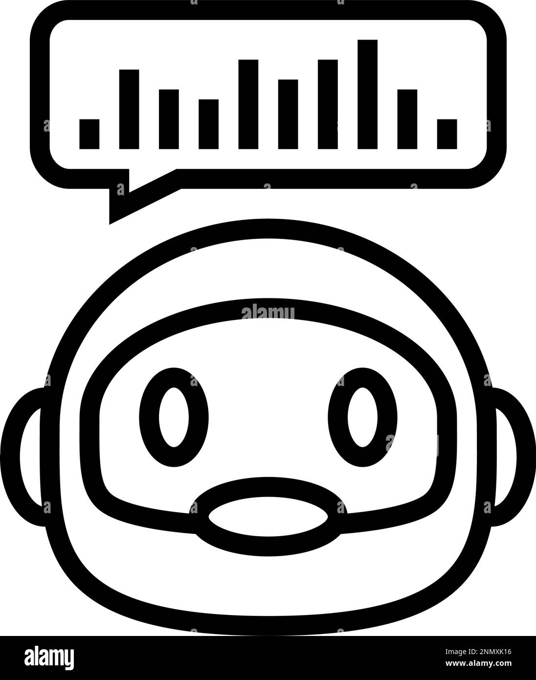 talk chat bot line icon vector illustration Stock Vector Image & Art ...