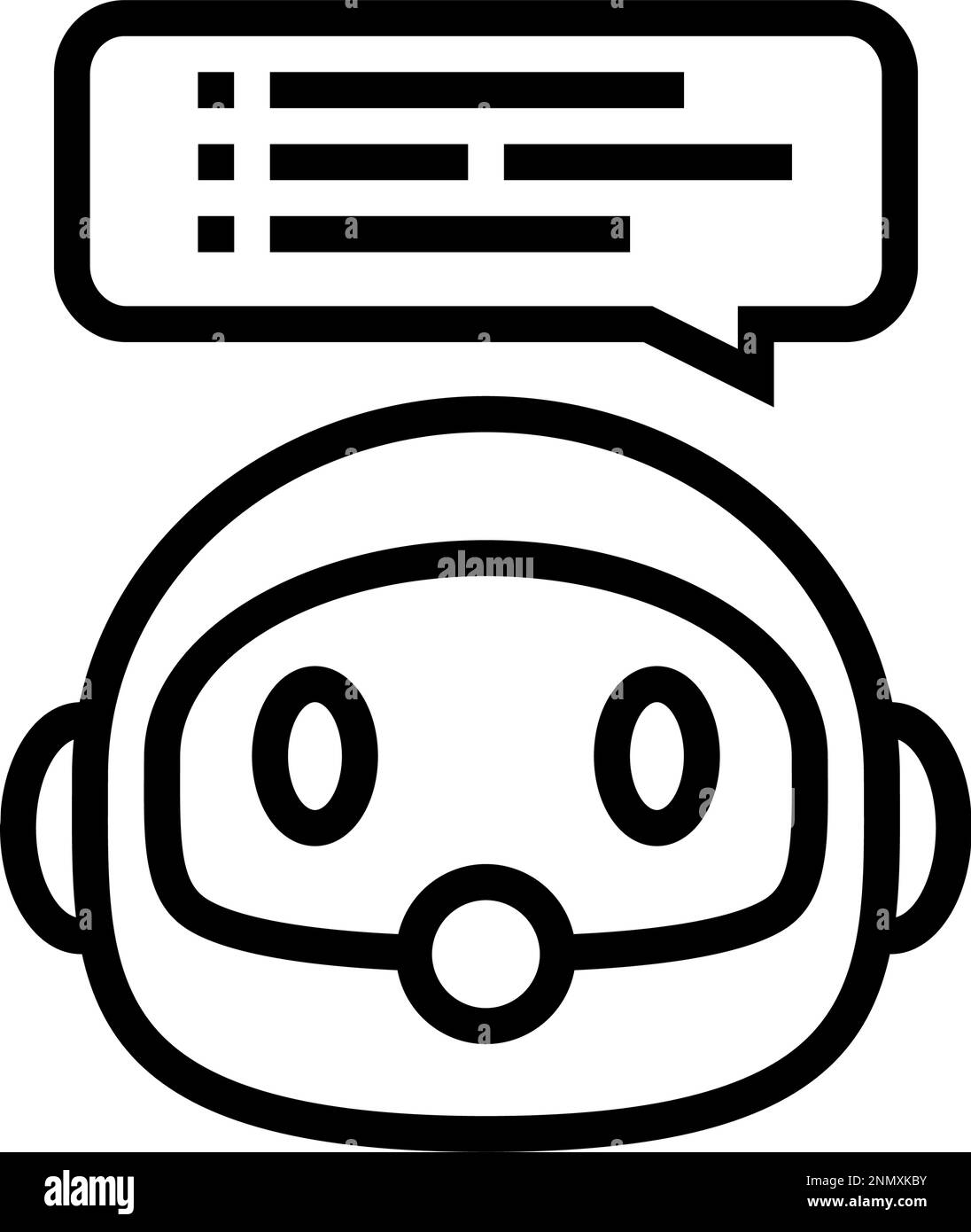 Chat bot speech bubble Black and White Stock Photos & Images - Alamy
