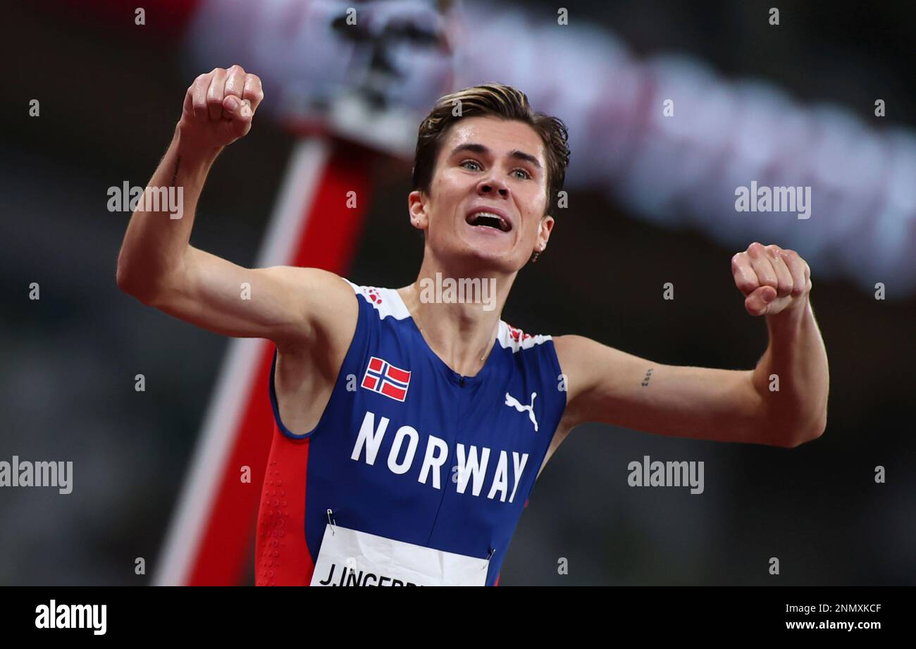 INGEBRIGTSEN Jakob Of Norway Reacts After Winning Athletics Men's 1500m ...