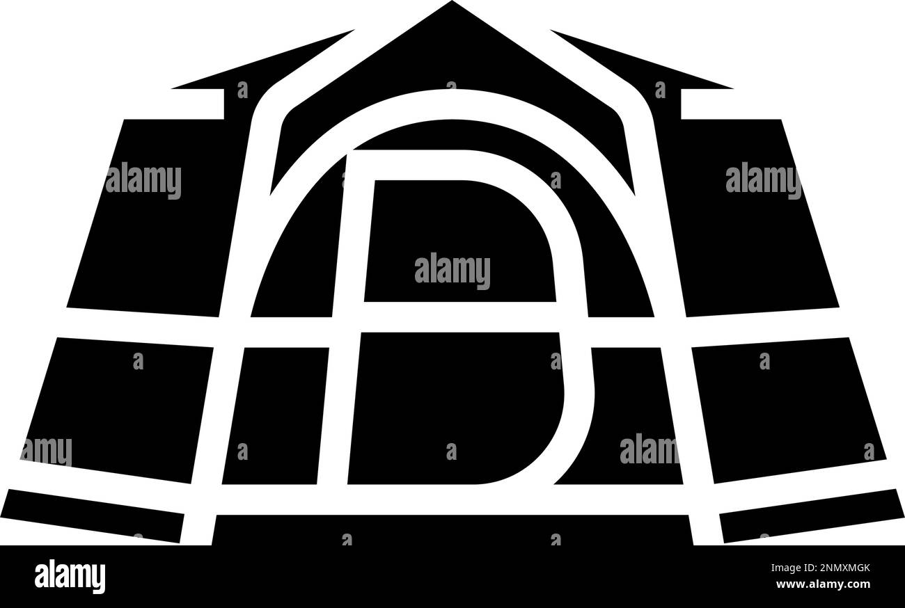 mountain tent vacation glyph icon vector illustration Stock Vector ...