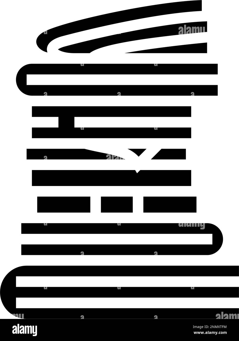 document paper stack glyph icon vector illustration Stock Vector Image ...