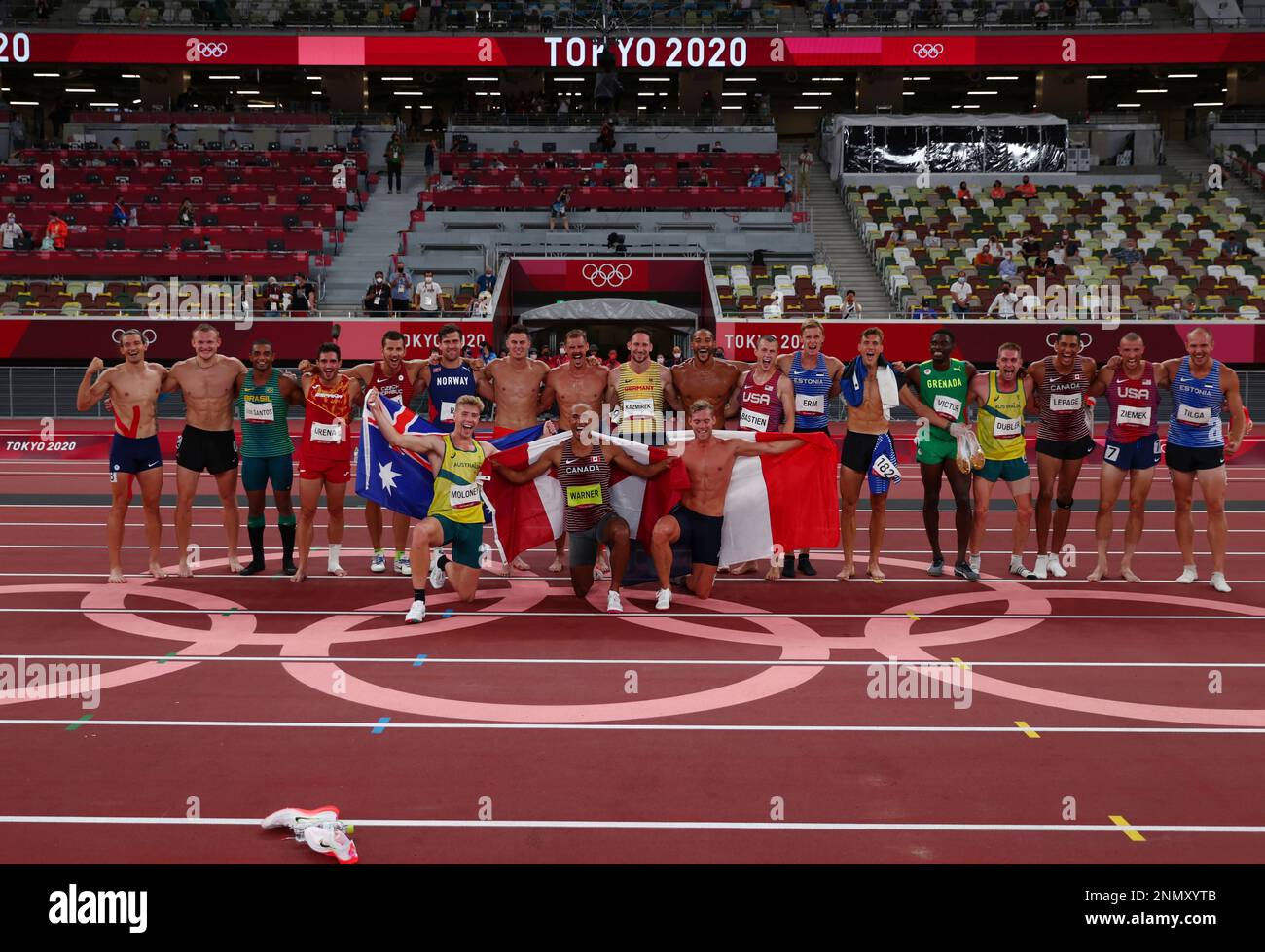 The athletes from the men