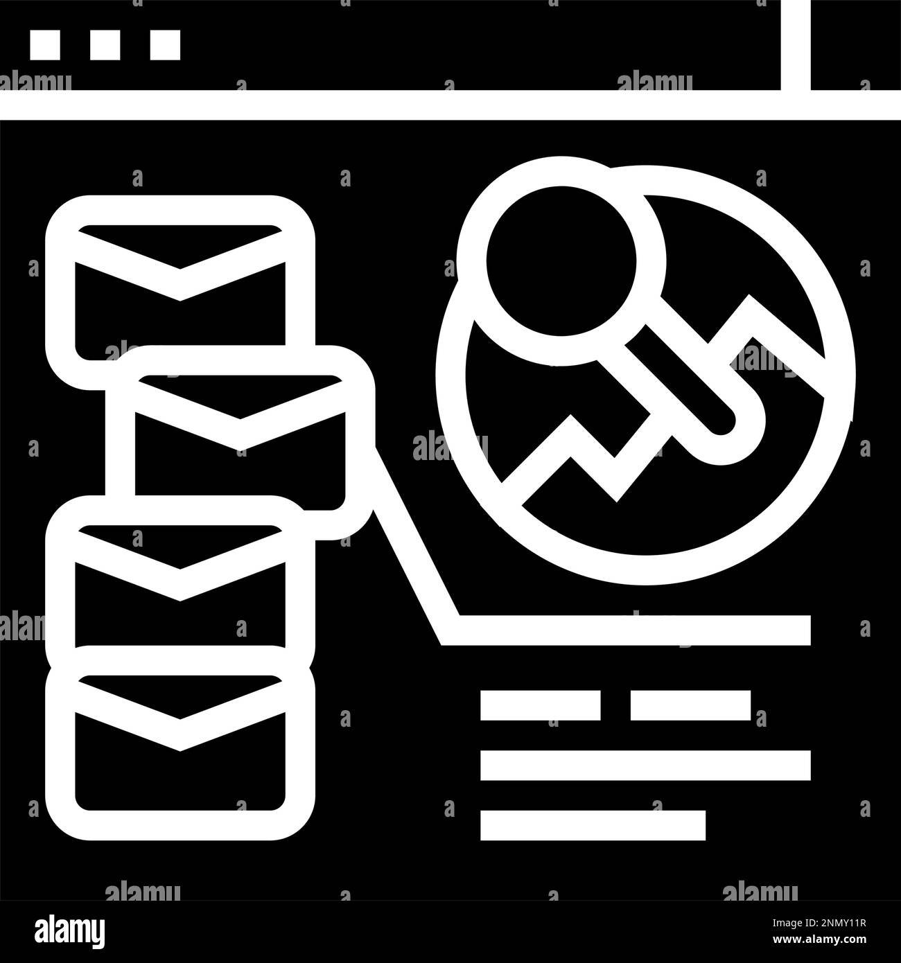 track email campaigns marketing glyph icon vector illustration Stock