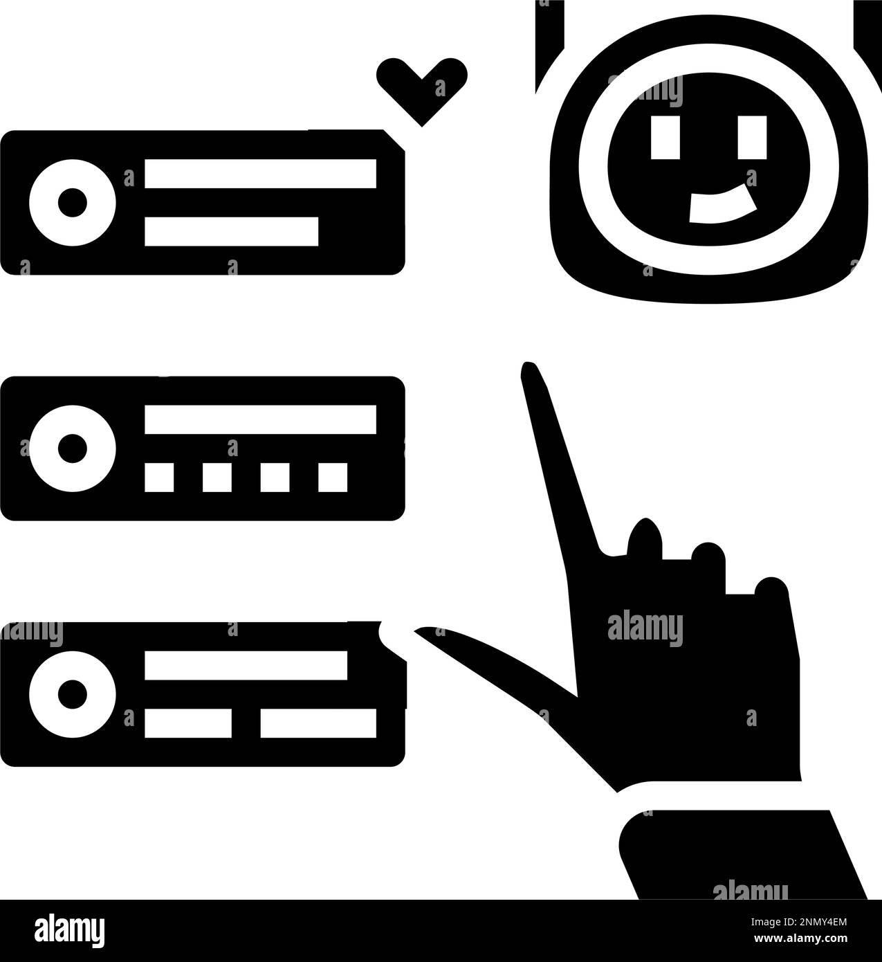 Virtual assistant icon monochrome hi-res stock photography and images ...