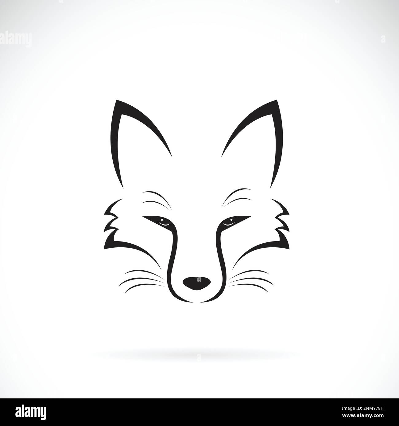 Vector of fox head design on white background. Easy editable layered vector illustration. Wild animals. Stock Vector