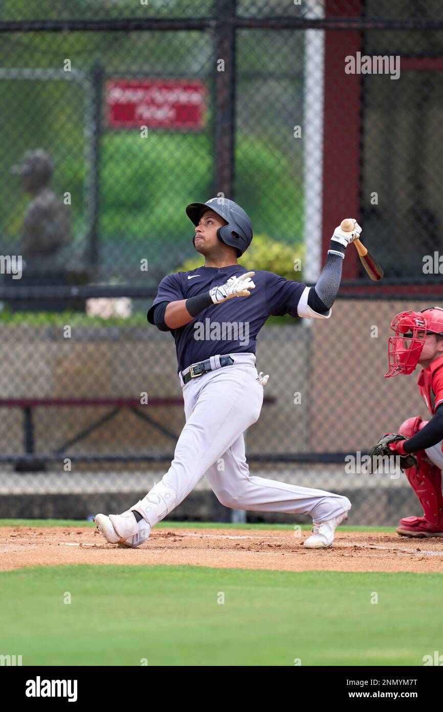 New York Yankees Everson Pereira (38) bats during an Extended Spring