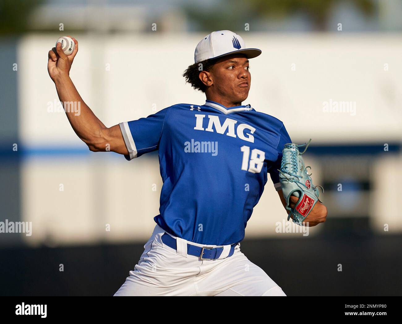 IMG Academy Ascenders pitcher Davion Hickson (18) during a game against
