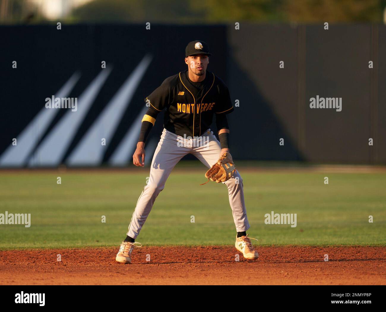 Montverde Academy Eagles Justin Colon (3) throws to first base during a  game against the IMG Academy Ascenders on April 8, 2021 at IMG Academy in  Bradenton, Florida. (Mike Janes/Four Seam Images