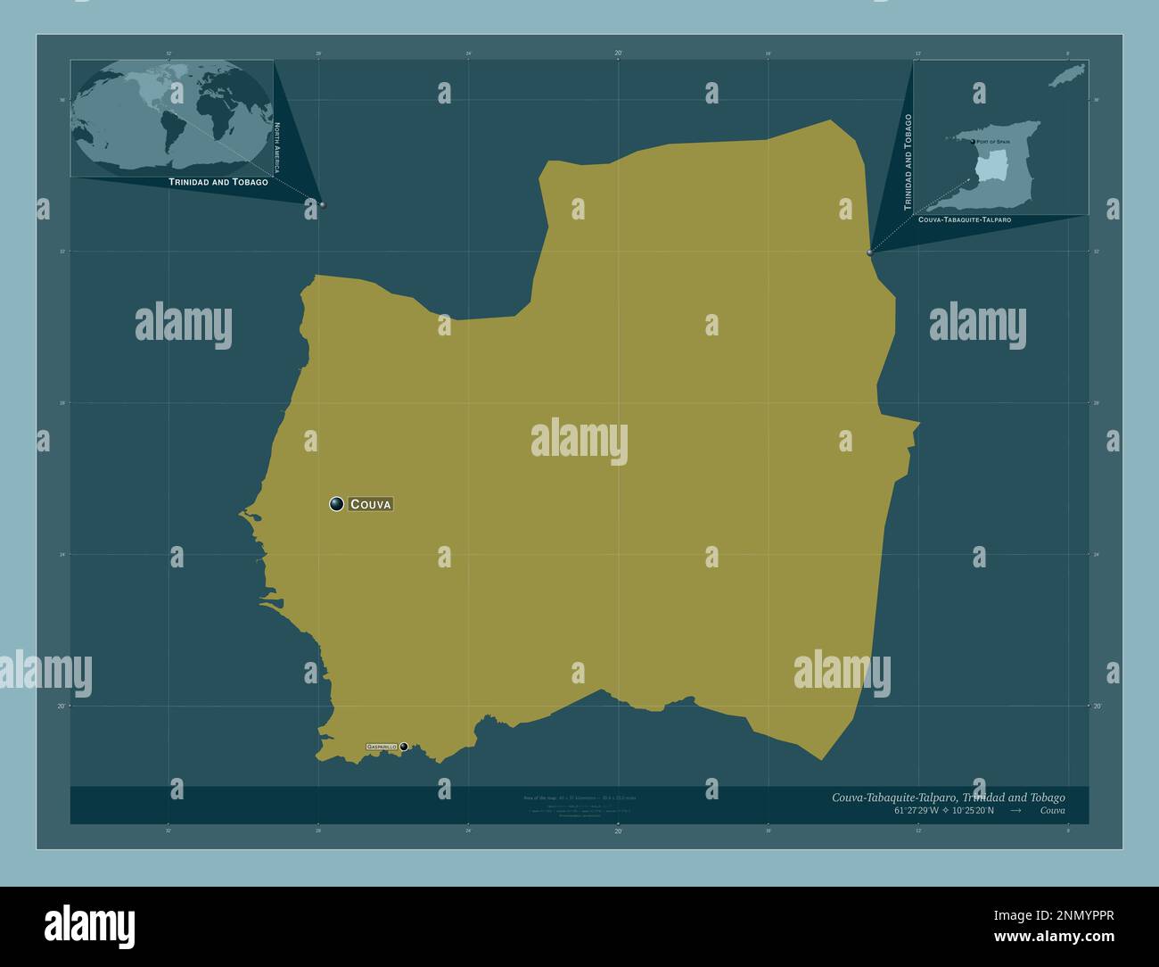CouvaTabaquiteTalparo, region of Trinidad and Tobago. Solid color