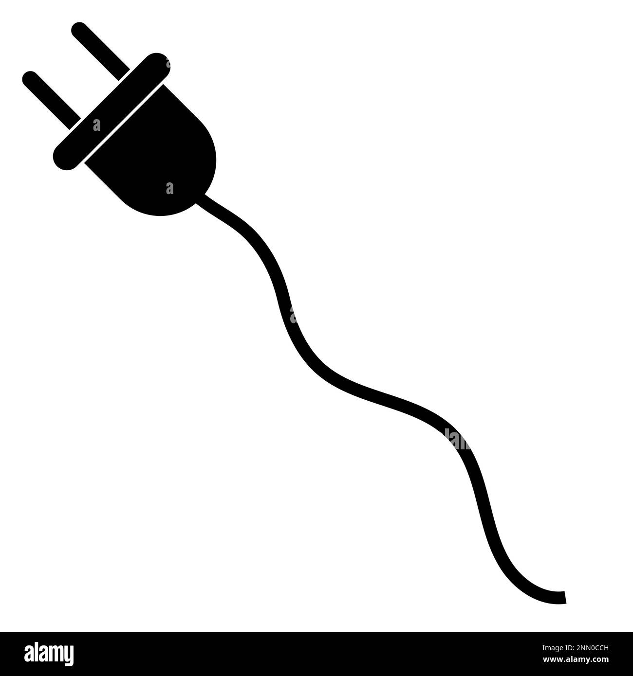 Plug electric power, consumption symbol energy, wire ac retail cable